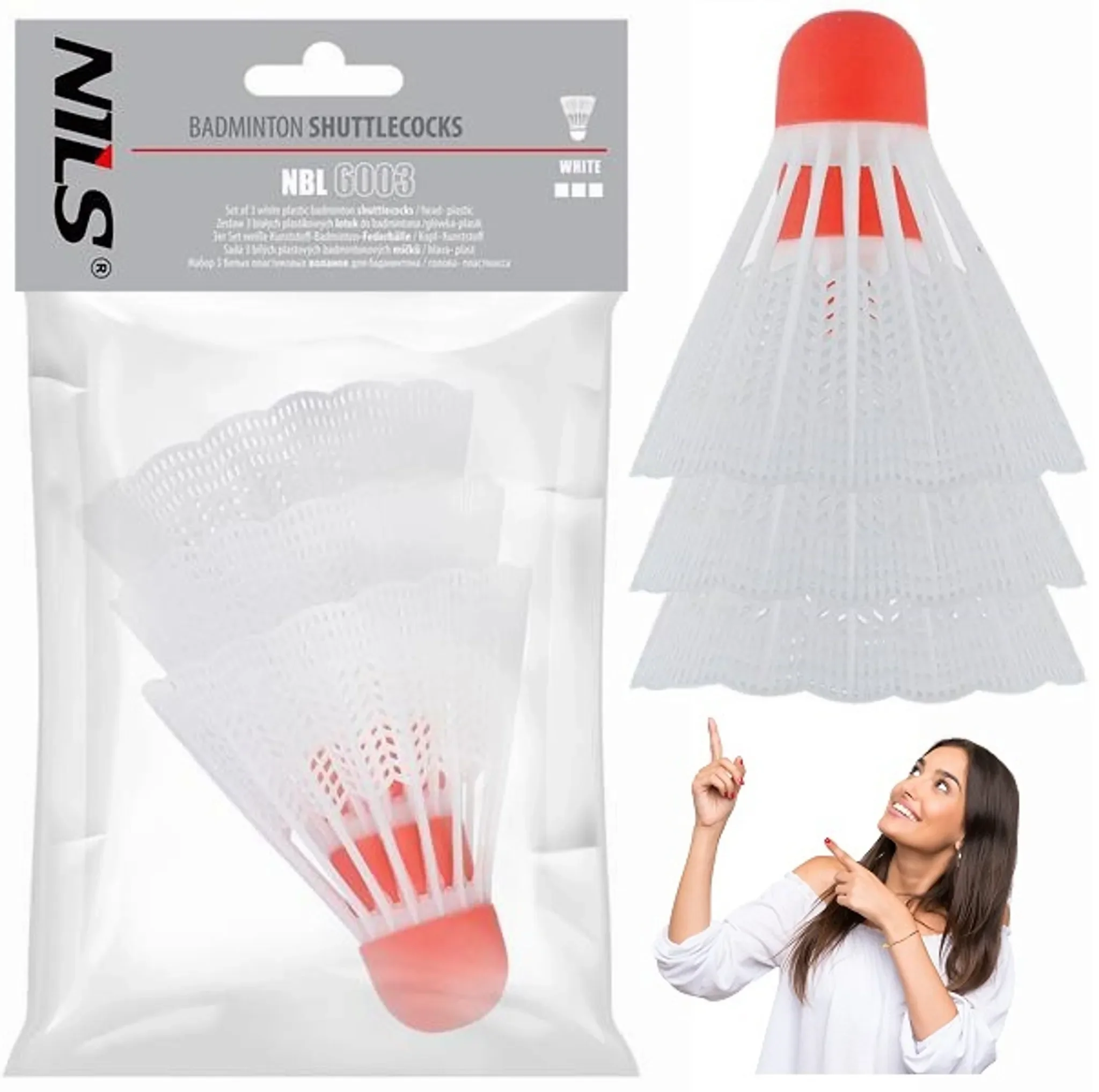Badmintonbälle NILS NBL6003 – 3er-Pack